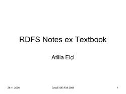 RDFS Notes ex Textbook