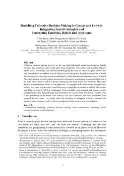 Modelling Collective Decision Making in Groups