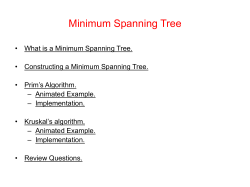 Animated Example for Prim`&yuml; Algorithm.