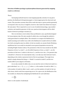 Detection of potential paralogous sites in polymorphism