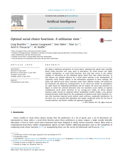 Optimal social choice functions: A utilitarian view