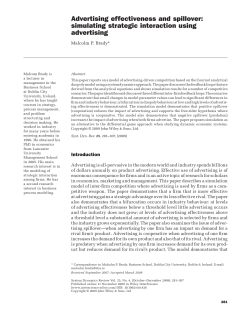 Advertising effectiveness and spillover: simulating strategic