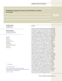 Rethinking Language Learning: Virtual Worlds as a
