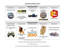 Spring Break Madness 2017 Game Show Mania Spring Break Safari