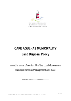 Land Disposal Policy