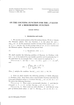 Theorem 1. Let h(z) : 4(z