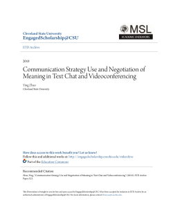 Communication Strategy Use and Negotiation of Meaning in Text