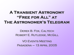 Transient Astronomy “Free for All” at the Astronomer`s Telegram
