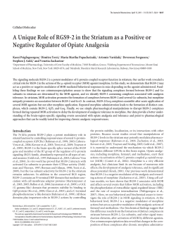 A Unique Role of RGS9-2 in the Striatum as a Positive or Negative