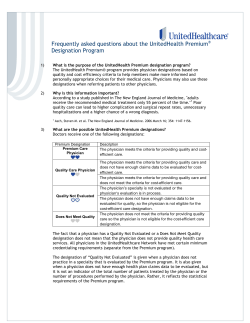UnitedHealth Premium&reg; Designation Program