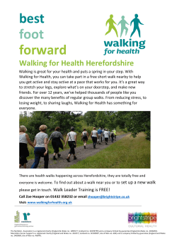 best foot forward Walking for Health Herefordshire