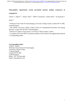 Metacognitive impairments extend perceptual decision