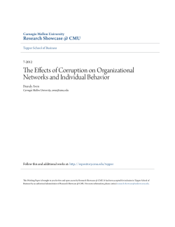 The Effects of Corruption on Organizational Networks and Individual