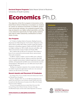 Economics Ph.D. - University of South Carolina