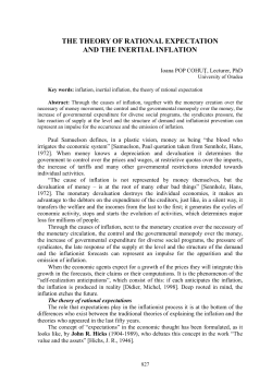 the theory of rational expectation and the inertial inflation