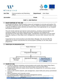 Job Description - The Wise Group