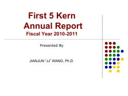 Evaluation report of 2010-11 Proposition 10 funding