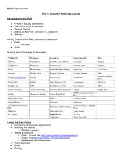 Device Sign out sheet