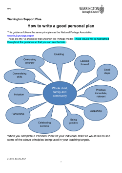 SP3 How to write a good Support Plus Personal Plan