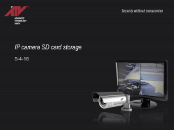 IP Camera Onboard SD Card Storage