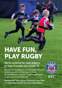 have fun, play rugby