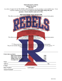 Athletic Pass Form - Tipton