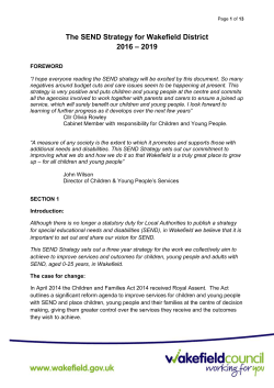 The SEND Strategy for Wakefield District 2016