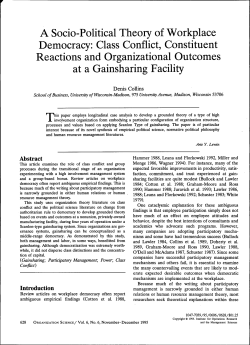 A Socio-Political Theory of Workplace Democracy