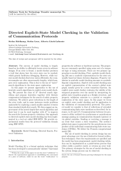 Directed Explicit-State Model Checking in the Validation of