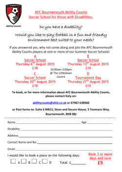 Do you have a disability? Would you like to play football in a fun and
