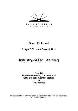 Board Endorsed Stage 6 Course Description