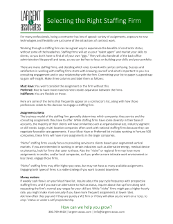 Selecting the Right Staffing Firm