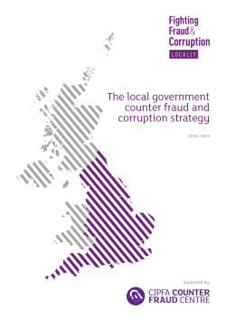 The local government counter fraud and corruption strategy