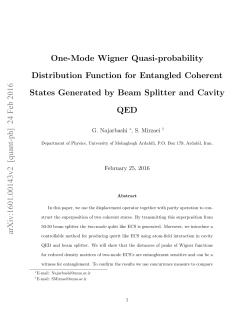 One-Mode Wigner Quasi-probability Distribution Function for