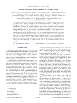 Stochastic dynamics of model proteins on a directed graph