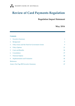 Review of Card Payments Regulation - May 2016