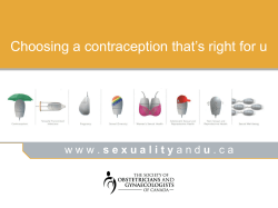Choosing a contraceptive that`s right for u Teaching Tool