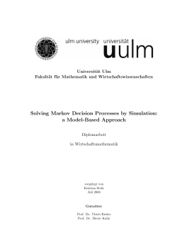 Solving Markov Decision Processes by Simulation