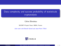 Data complexity and success probability of statisticals cryptanalysis