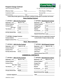Propane Energy Contract