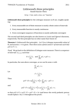 Littlewood`s three principles