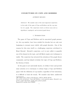 Conjectures on Cops and Robbers