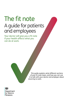 The fit note - Tasburgh Lodge Surgery