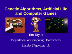 Genetic Algorithms, Artificial Life and Computer Games