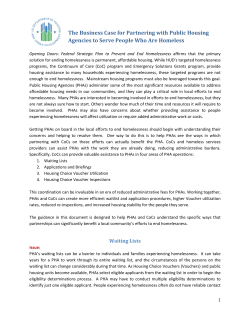 Business Case for Partnering with PHAs to Serve