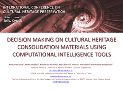 decision making on cultural heritage consolidation