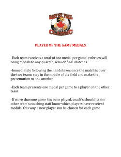 "HOW-TO" for `PLAYER OF THE GAME` PRESENTATION 2016