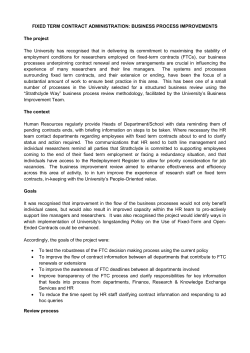 FIXED TERM CONTRACT ADMINISTRATION