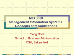 MIS 220 INTRODUCTION To STRUCTURED BUSINESS