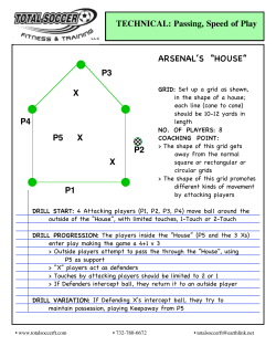 P1 P2 P3 P4 X X X P5 TECHNICAL: Passing, Speed of Play